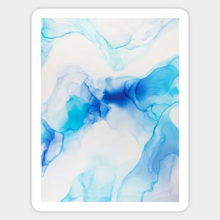 Abstract painting colorful liquid alcohol ink technique. Style incorporates the swirls of marble or the ripples of agate. Sticker